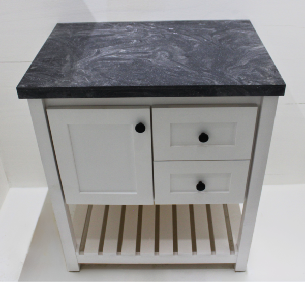 Island Cabinet with Solid Surface Top