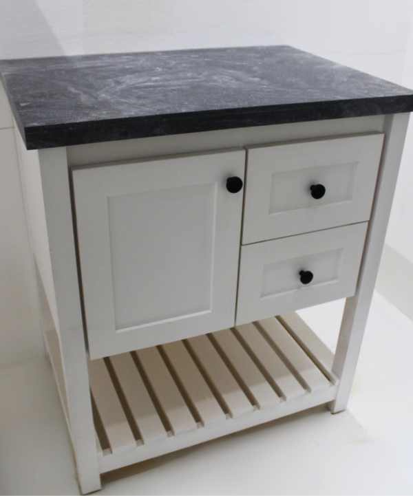 Island Cabinet with Solid Surface Top - Image 3