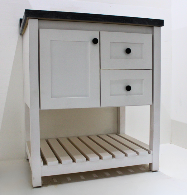 Island Cabinet with Solid Surface Top - Image 4